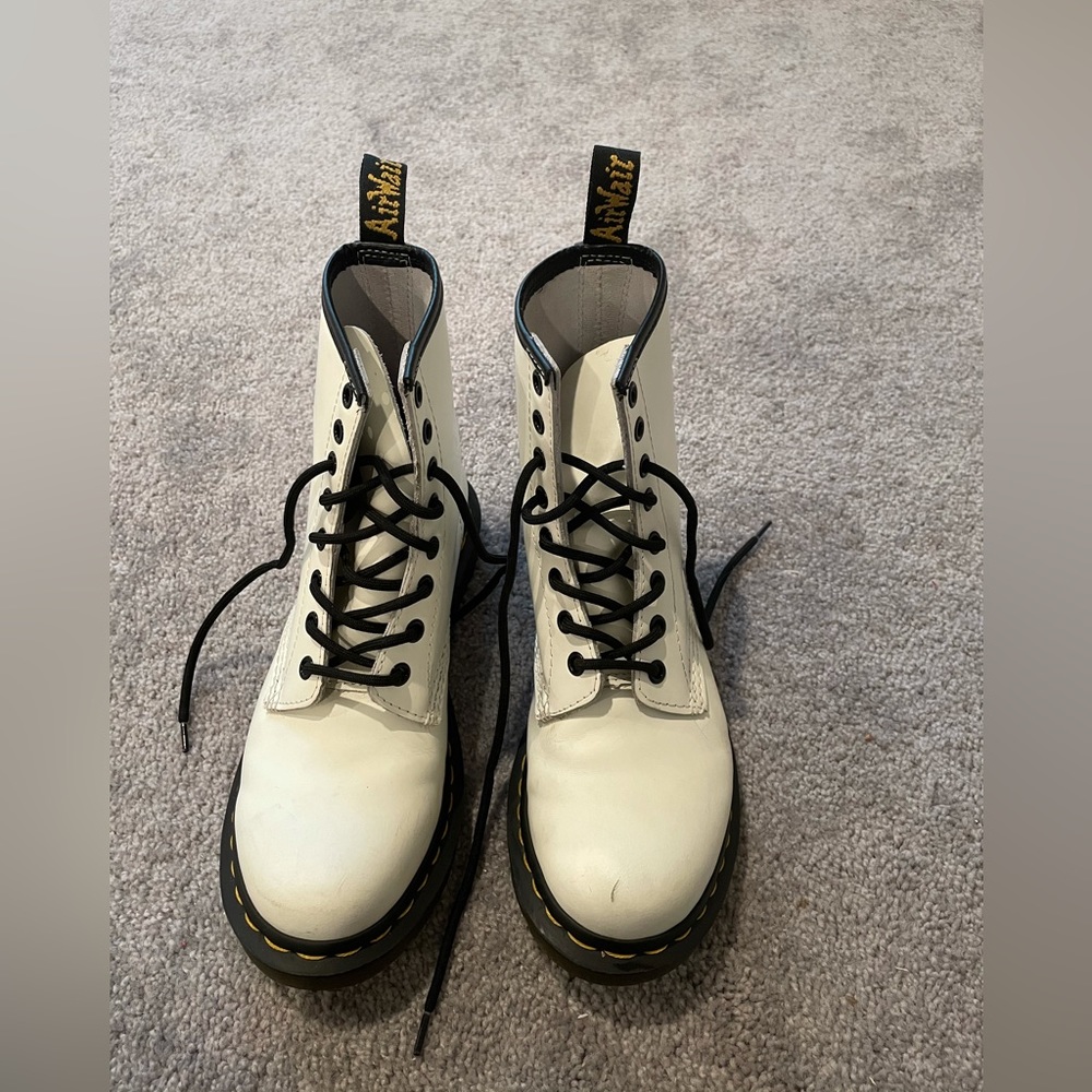 Doc Martin boots only worn a few times but ended up getting marks on them.